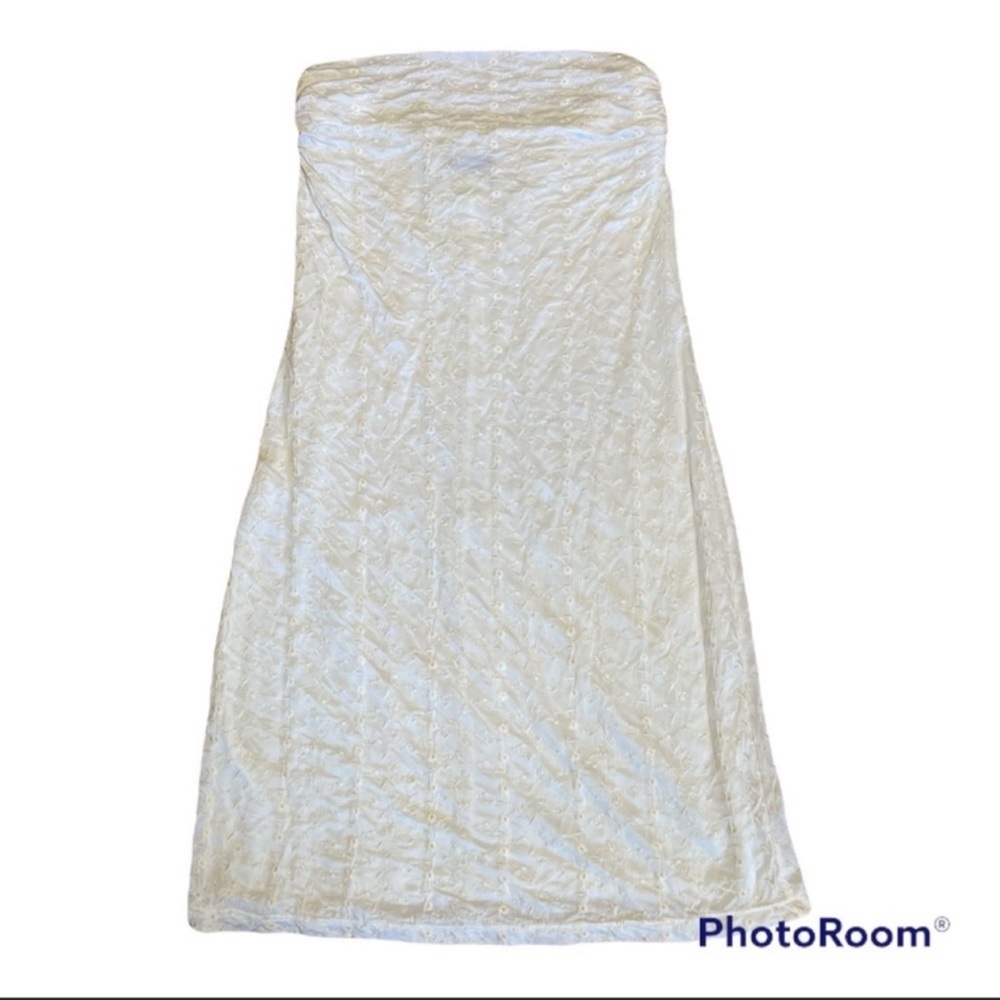 Future Ozbek Made in Italy Beige Strapless Dress